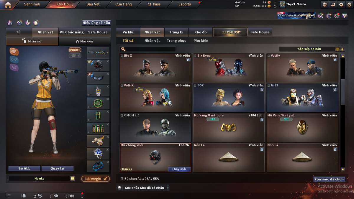 shop acc cf uy tin gia re